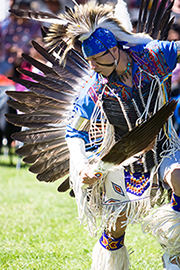 Beautiful photo of a Native American dancer tracking