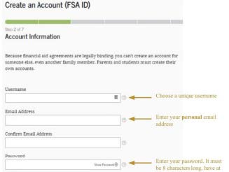 FSA ID username